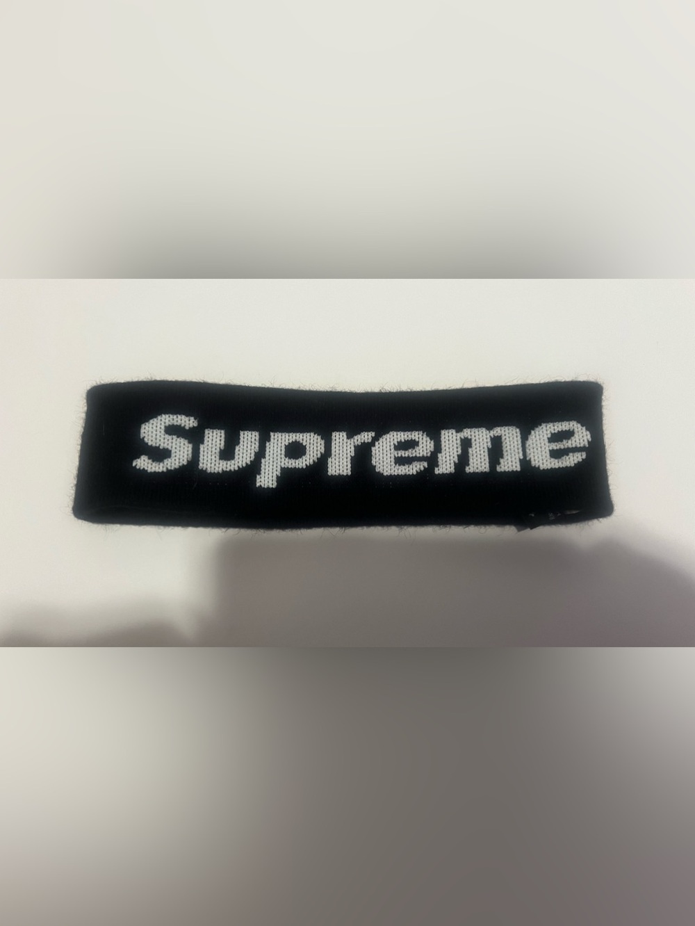 Supreme New Era Big Logo Headband Black Without Tags